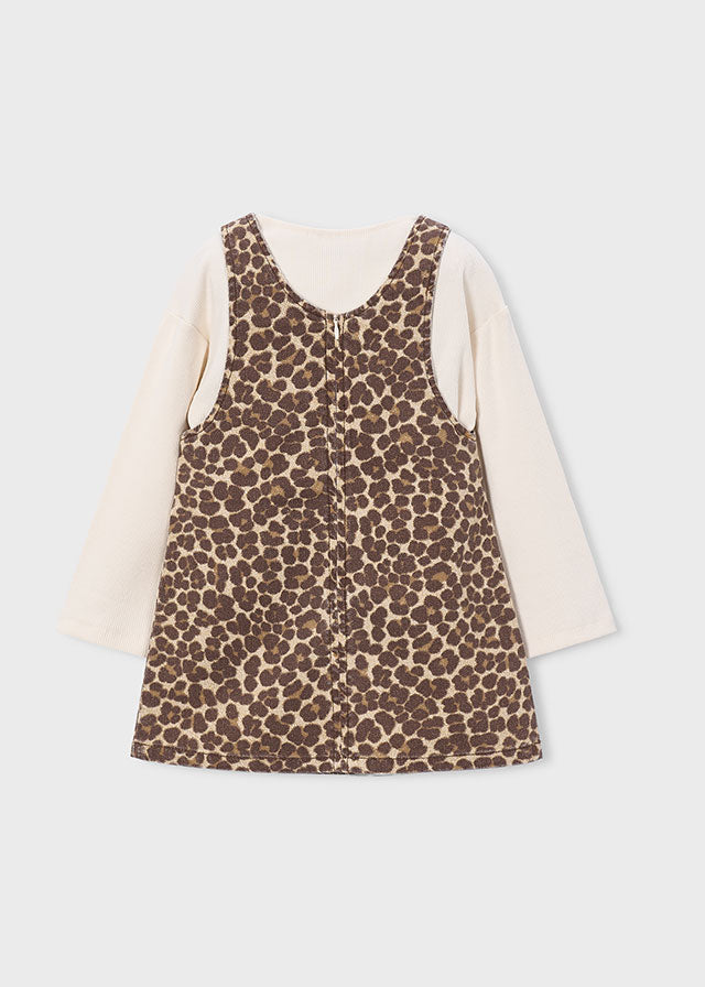 Twill Pinafore Dress | Chestnut 4918