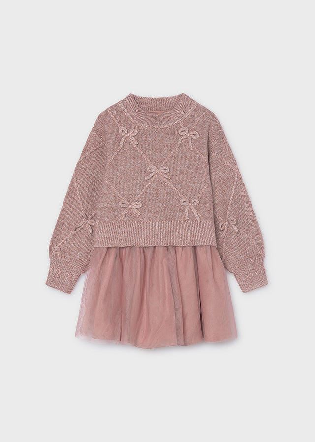 Knit Dress with Bows | H. Quartz 4927