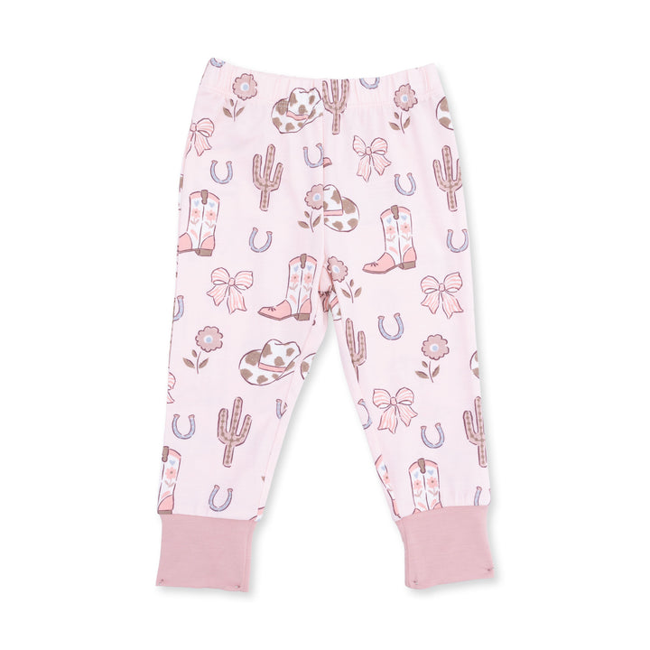 Angel Dear Cowgirl Boots & Bows Long Sleeve Loungewear Set