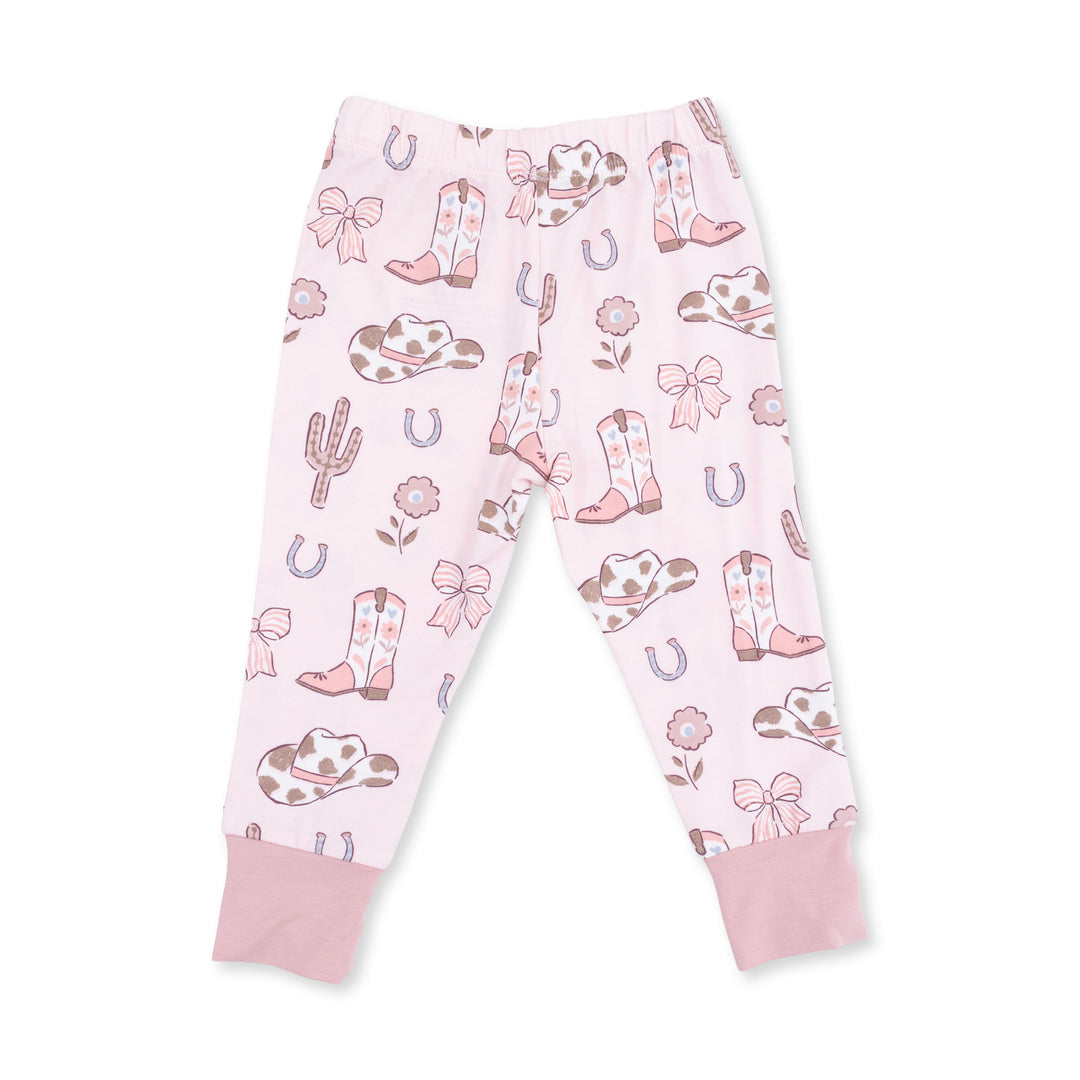 Angel Dear Cowgirl Boots & Bows Long Sleeve Loungewear Set