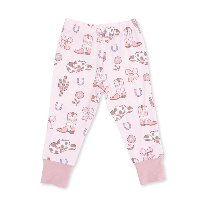 Angel Dear Cowgirl Boots & Bows Long Sleeve Loungewear Set