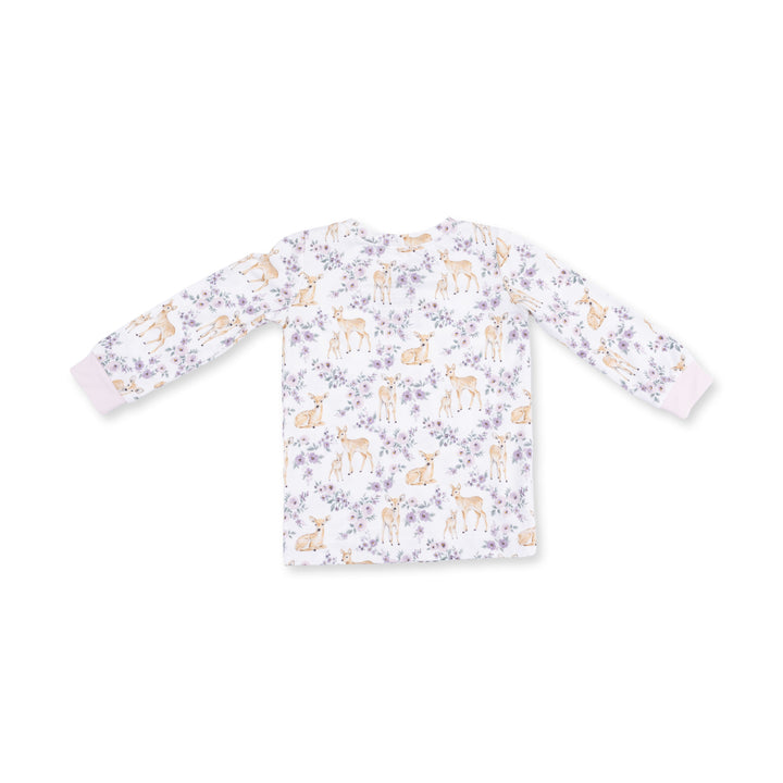 Angel Dear Floral Deer Long Sleeve Loungewear Set