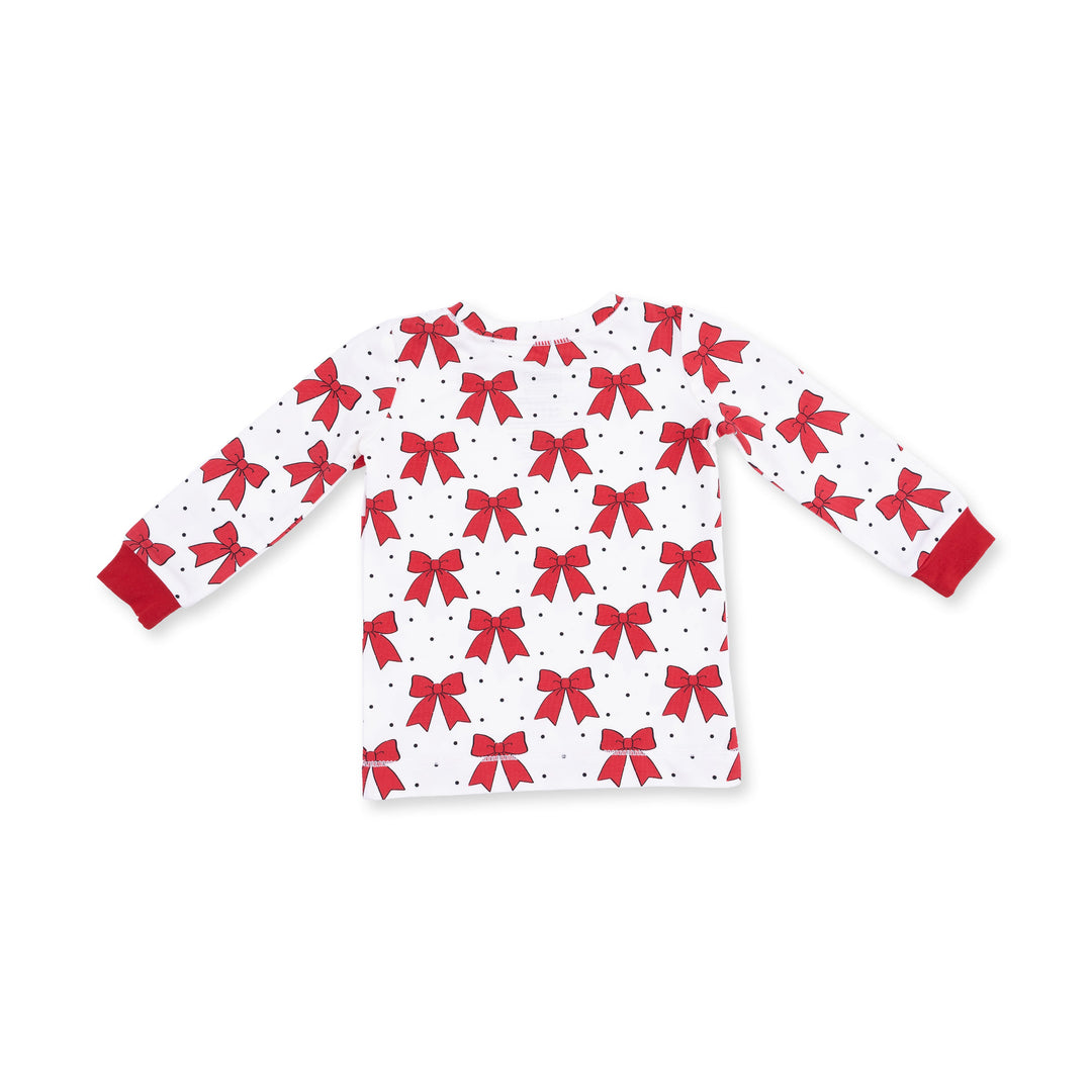 Angel Dear Festive Bows Long Sleeve Loungewear Set