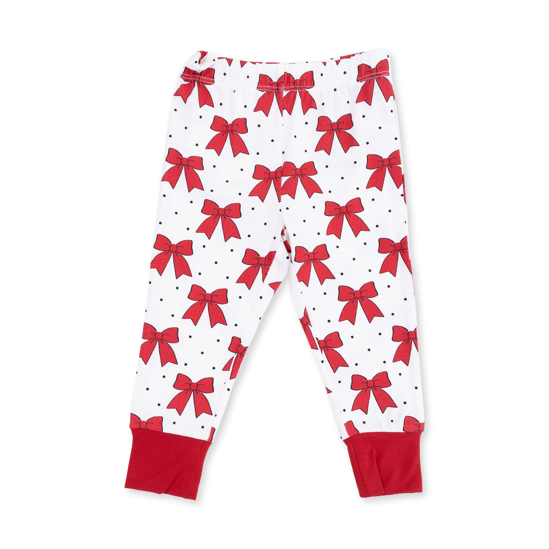 Angel Dear Festive Bows Long Sleeve Loungewear Set