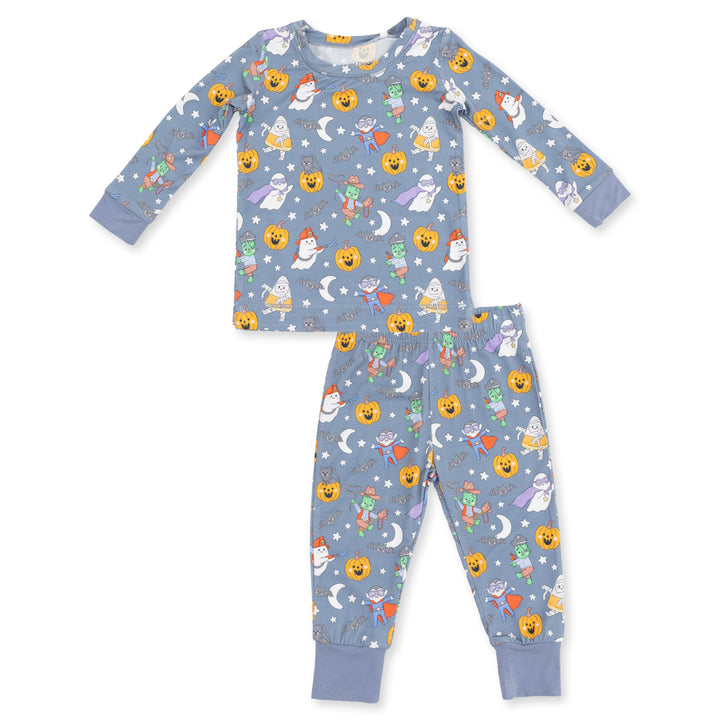 Angel Dear Halloween Monster Dress Up Blue Long Sleeve Loungewear Set