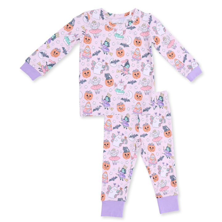 Angel Dear Halloween Monster Dress Up Pink Long Sleeve Loungewear Set