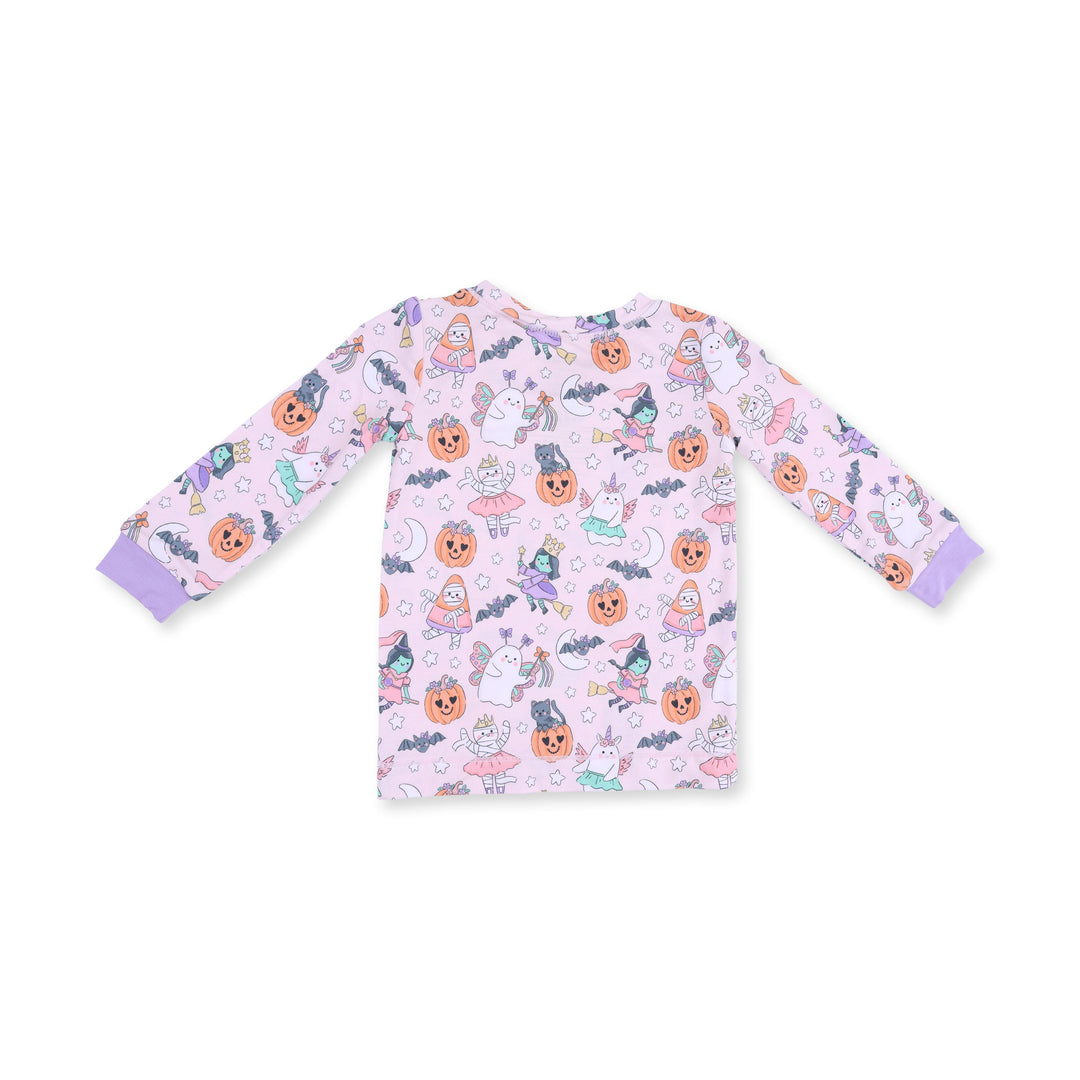 Angel Dear Halloween Monster Dress Up Pink Long Sleeve Loungewear Set