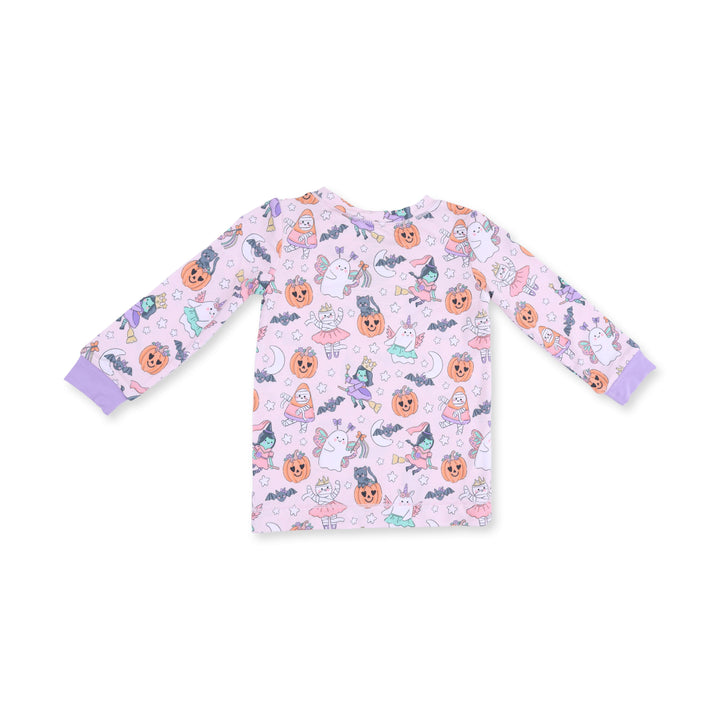 Angel Dear Halloween Monster Dress Up Pink Long Sleeve Loungewear Set