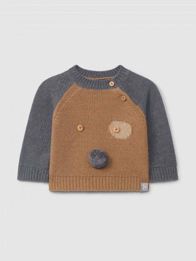 Dog Knit Sweater - Almond