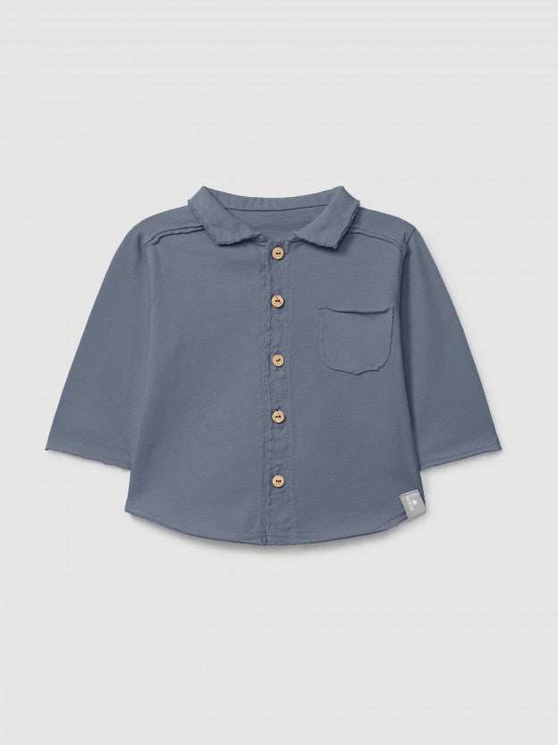 Organic Cotton Polo Shirt - Indigo