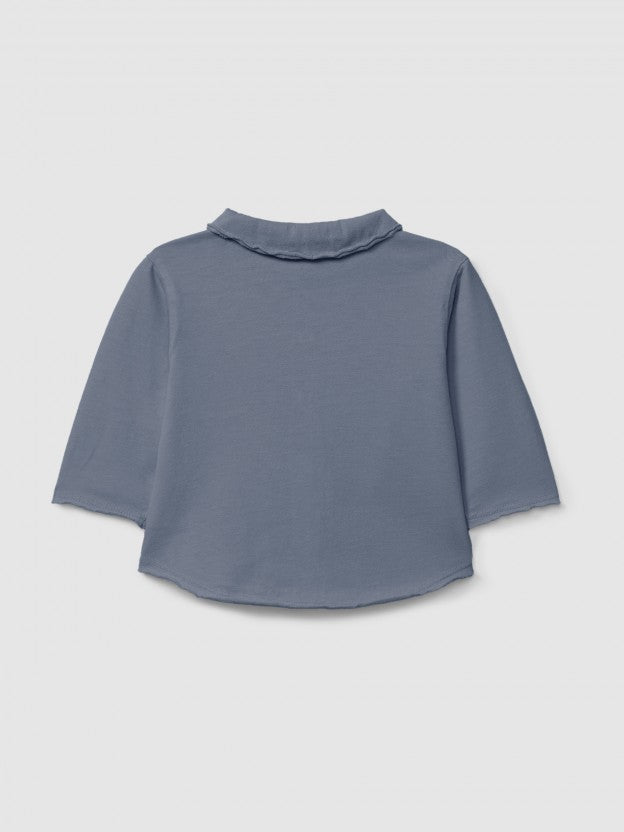 Organic Cotton Polo Shirt - Indigo