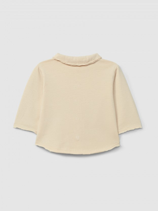 Organic Cotton Polo Shirt - Beige