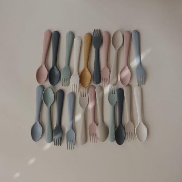 Fork and Spoon Set- Sage