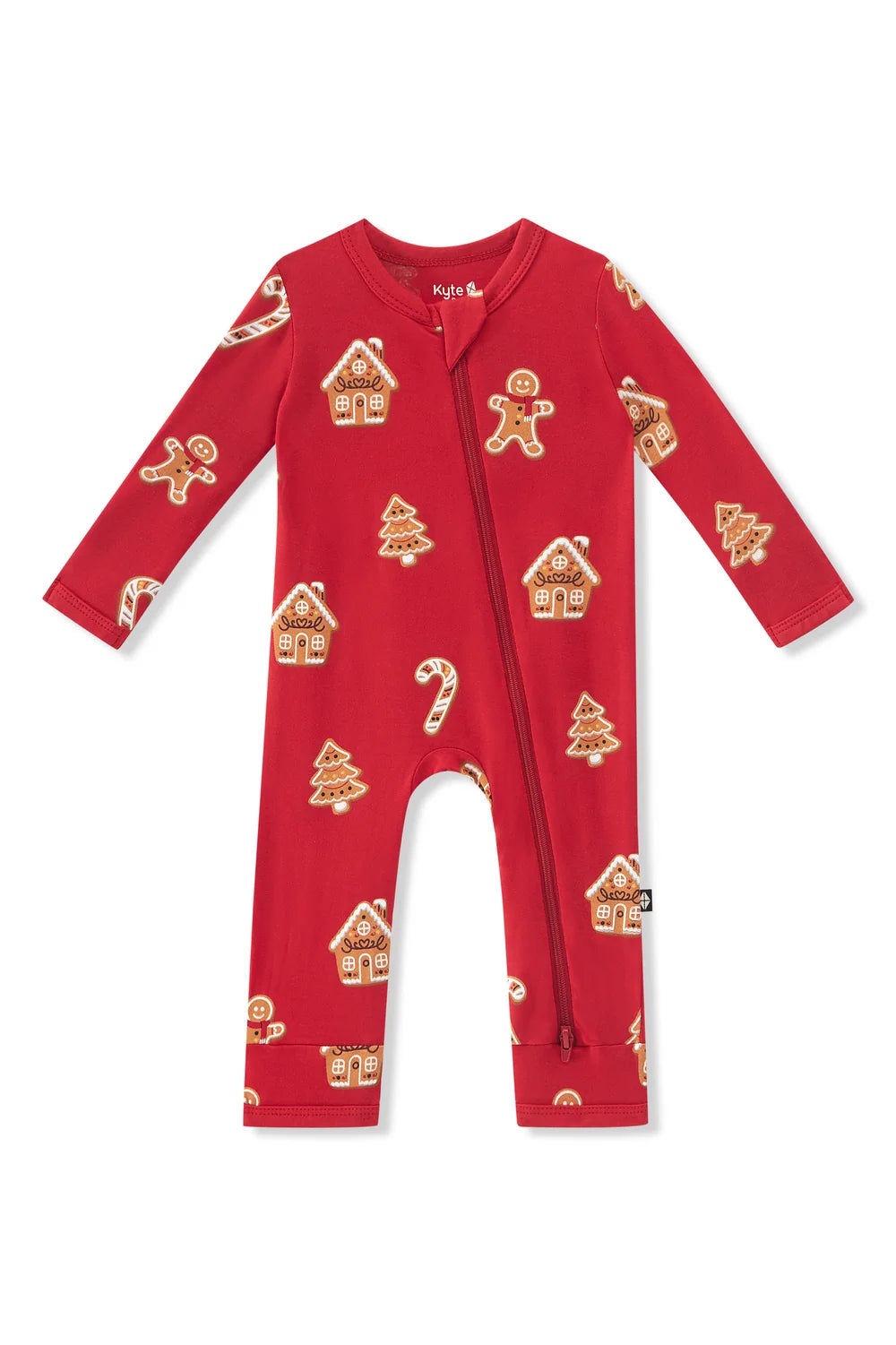 Zippered Footie in Gingerbread