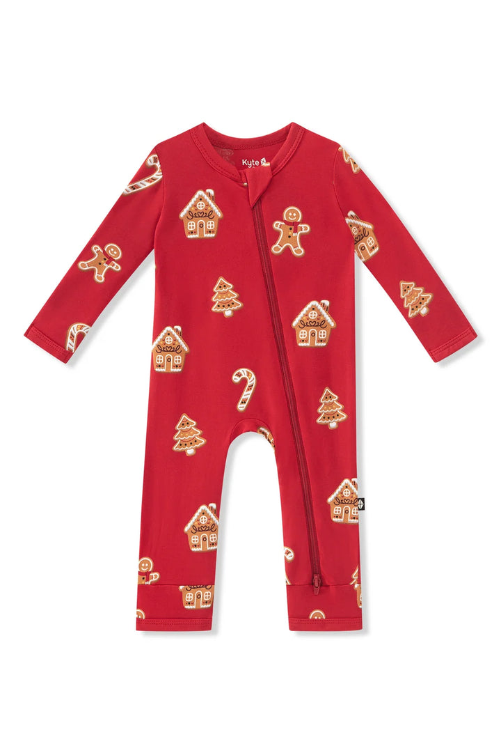 Zippered Footie in Gingerbread