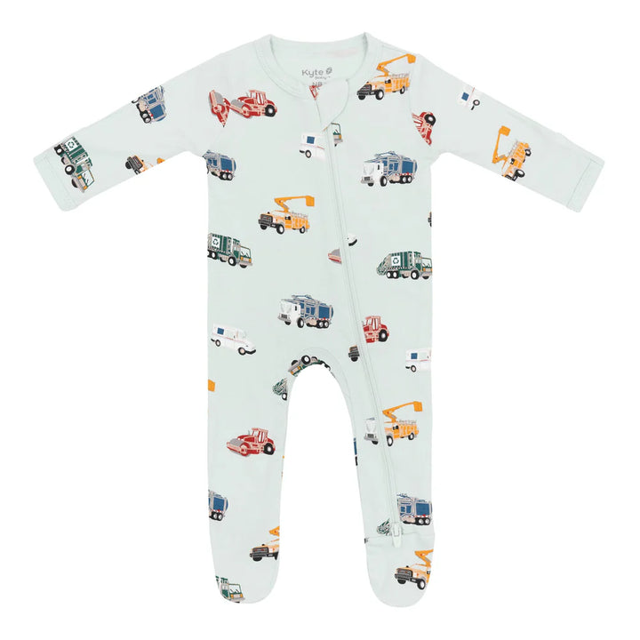 Zippered Footie in City Vehicles