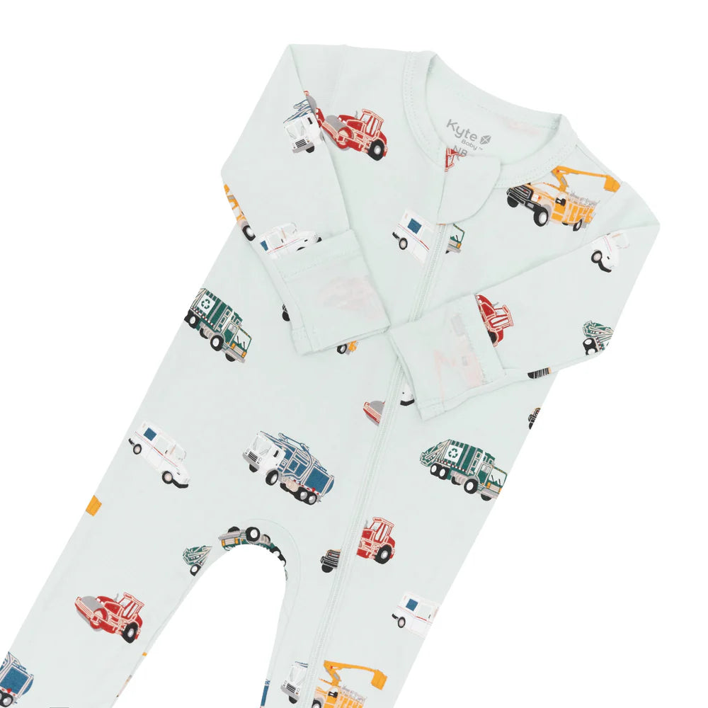 Zippered Footie in City Vehicles