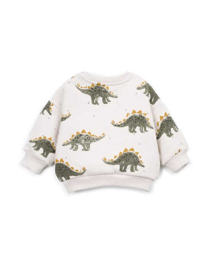 Printed Fleece Sweater - Dino