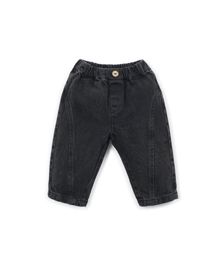 Denim Trousers - Black Denim