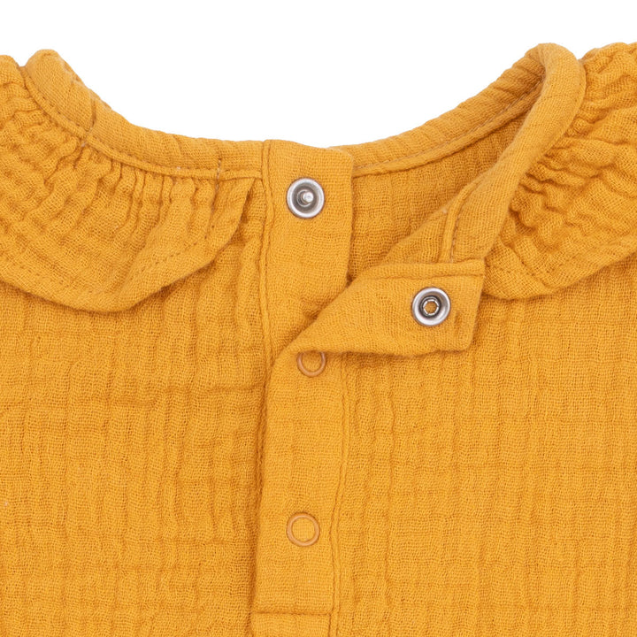 Angel Dear Solid Muslin Sunflower Bubble with Ruffle Collar