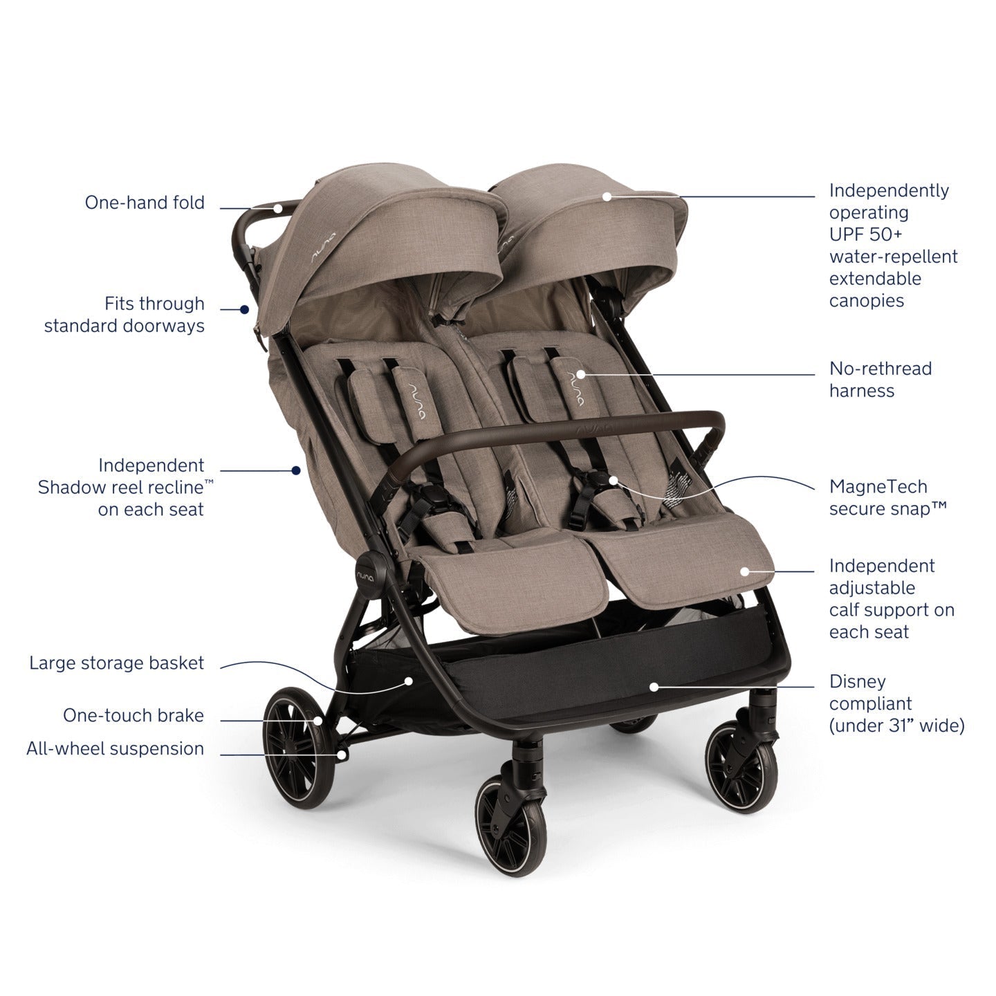 Shop Nuna TRVL DUBL Stroller - Li'l Baby Sprouts