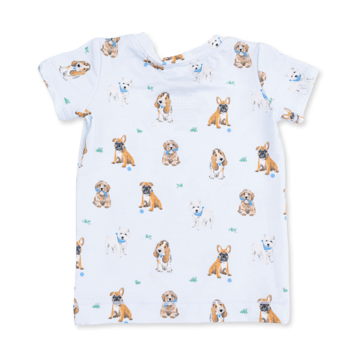 Angel Dear Bestie Dogs Blue Short Sleeve Loungewear Set