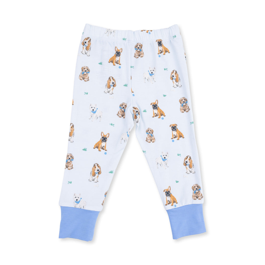 Angel Dear Bestie Dogs Blue Short Sleeve Loungewear Set