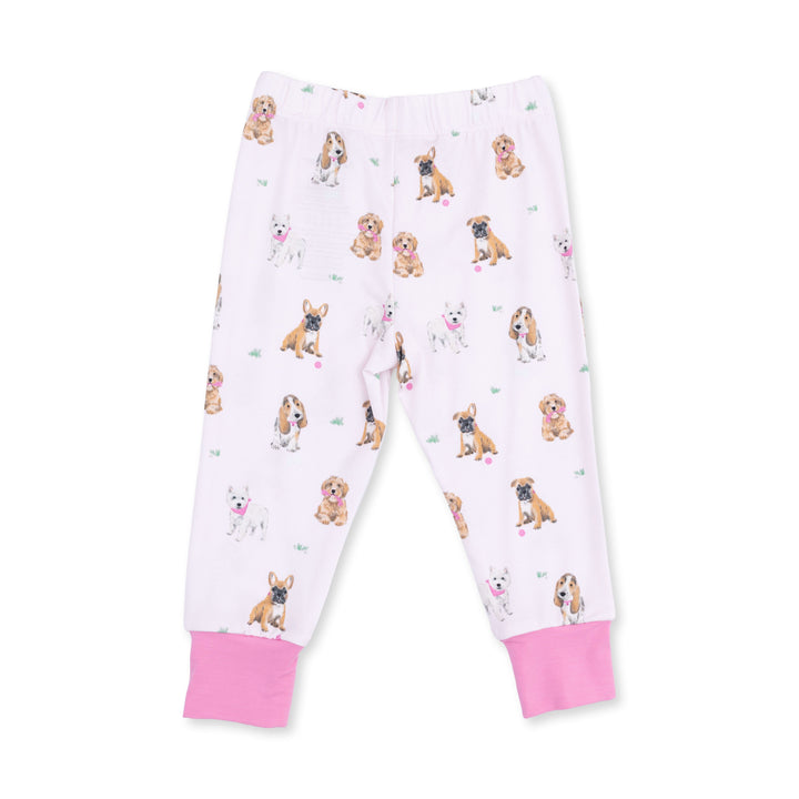 Angel Dear Bestie Dogs Pink Short Sleeve Loungewear Set