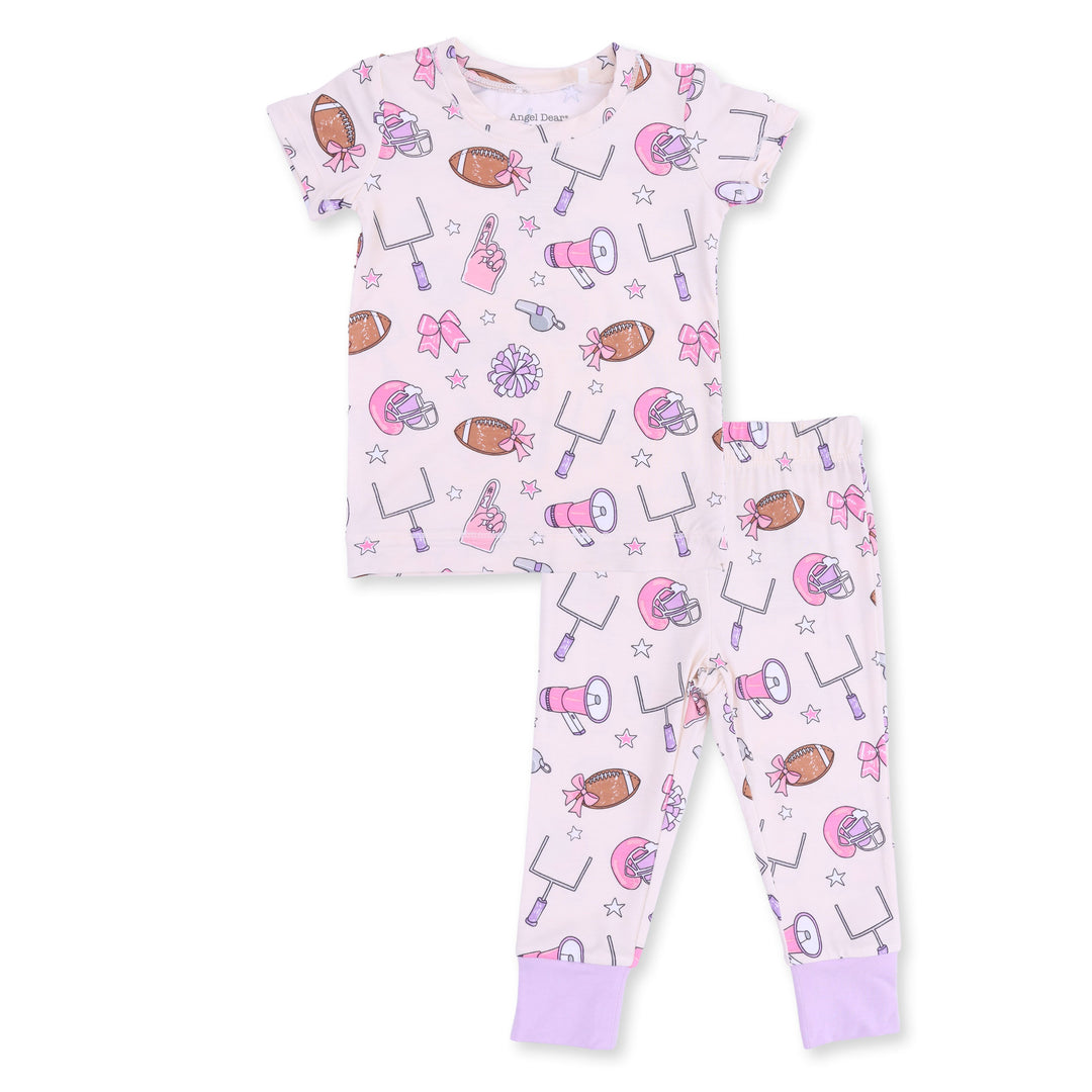 Angel Dear Football Cheer Short Sleeve Loungewear Set