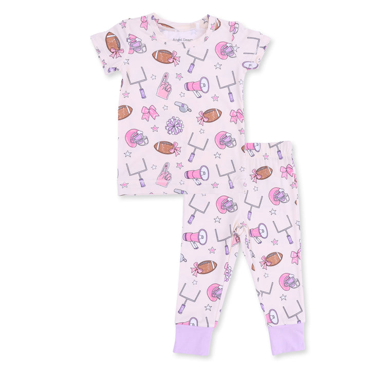 Angel Dear Football Cheer Short Sleeve Loungewear Set