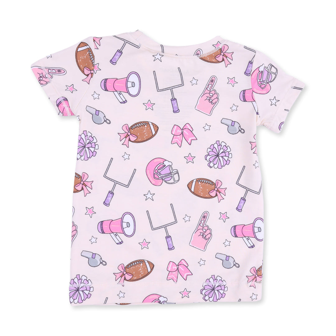 Angel Dear Football Cheer Short Sleeve Loungewear Set