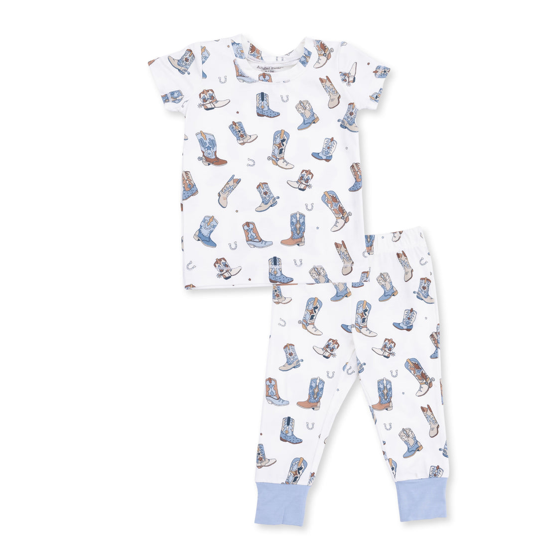 Angel Dear Buckaroo Boots Short Sleeve Loungewear Set
