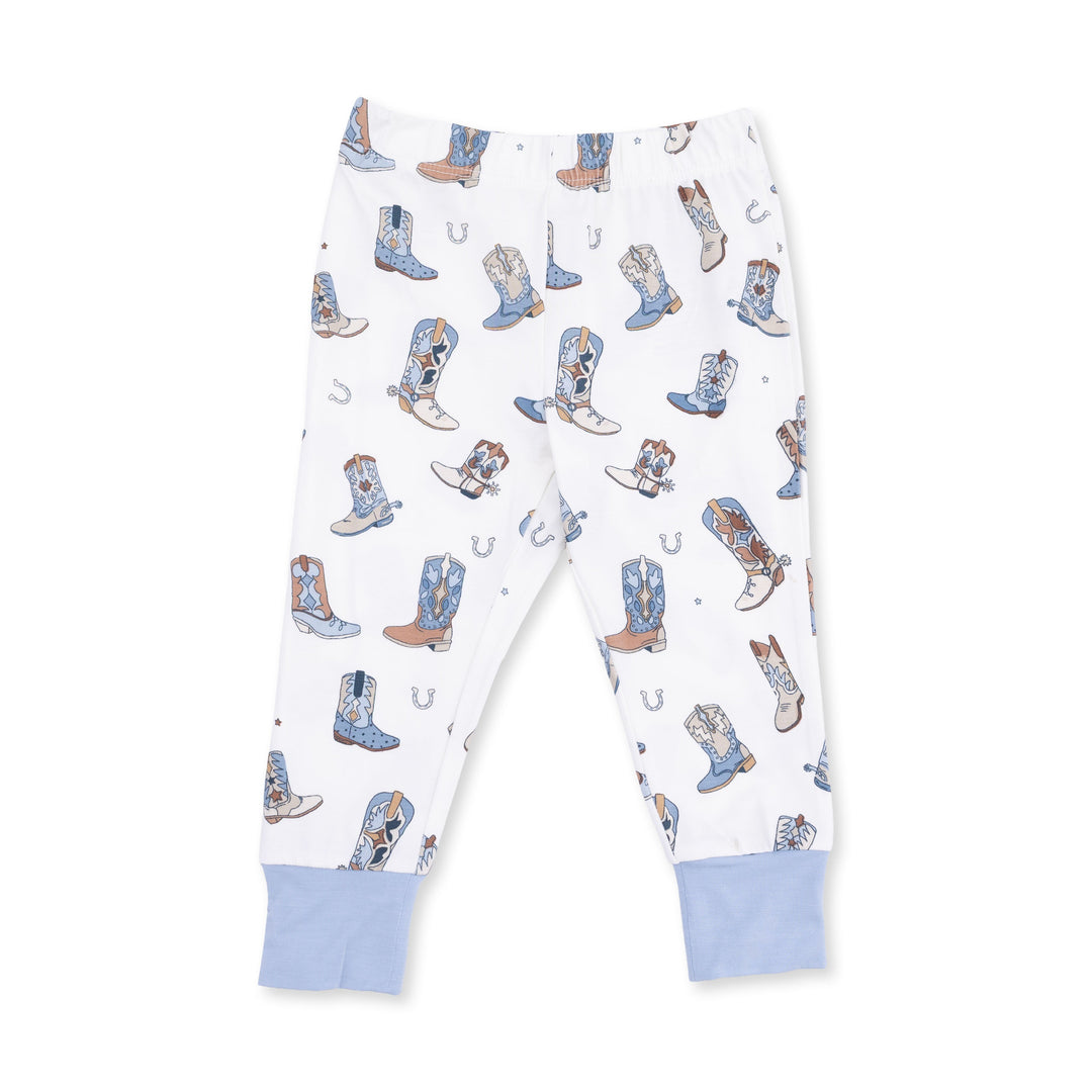 Angel Dear Buckaroo Boots Short Sleeve Loungewear Set