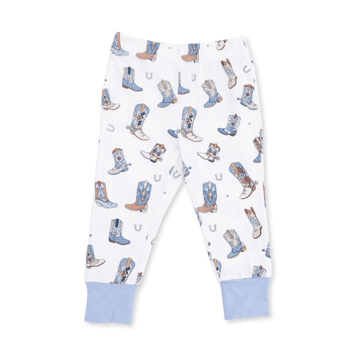Angel Dear Buckaroo Boots Short Sleeve Loungewear Set