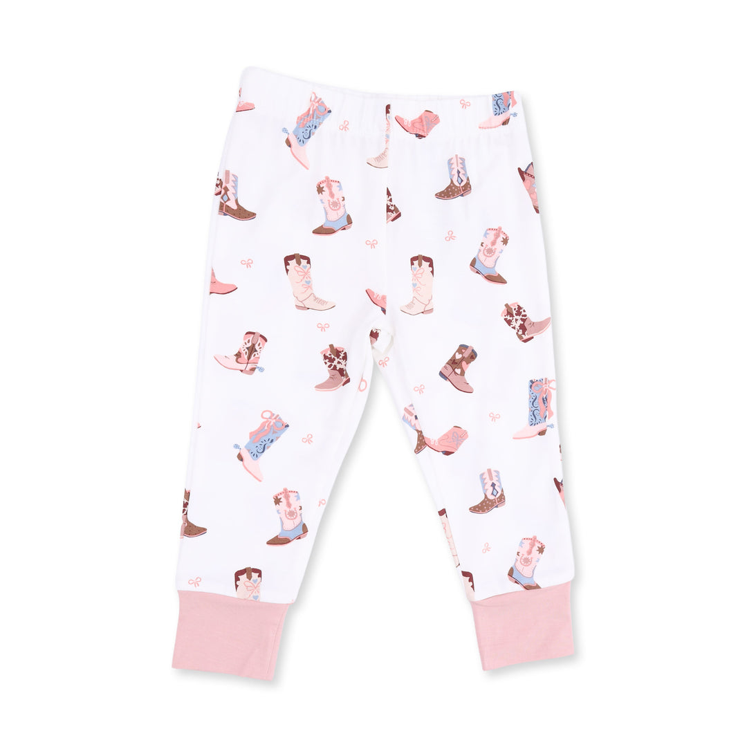 Angel Dear Buckarette Boots Short Sleeve Loungewear Set