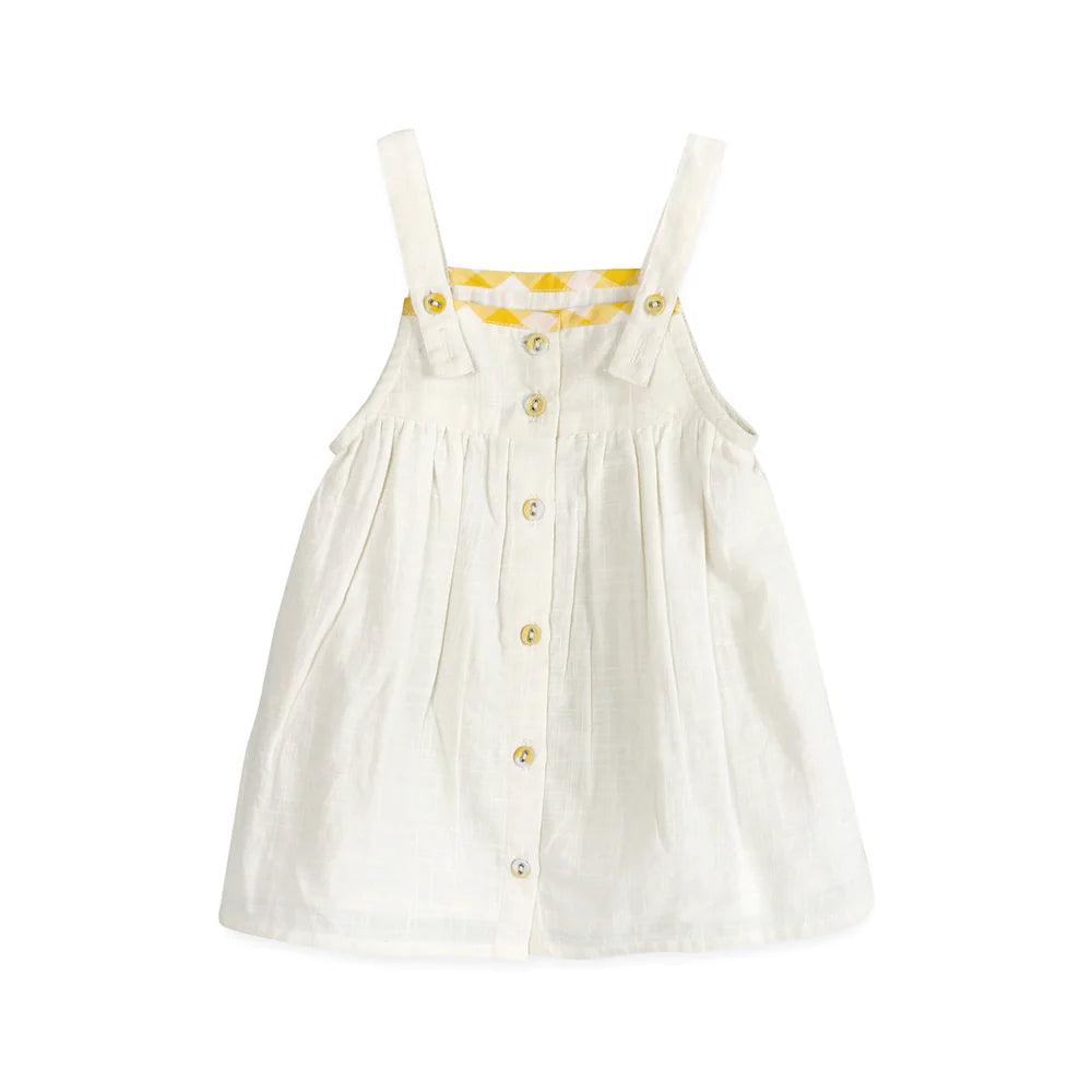 Lulu Embroidered Dress - Natural