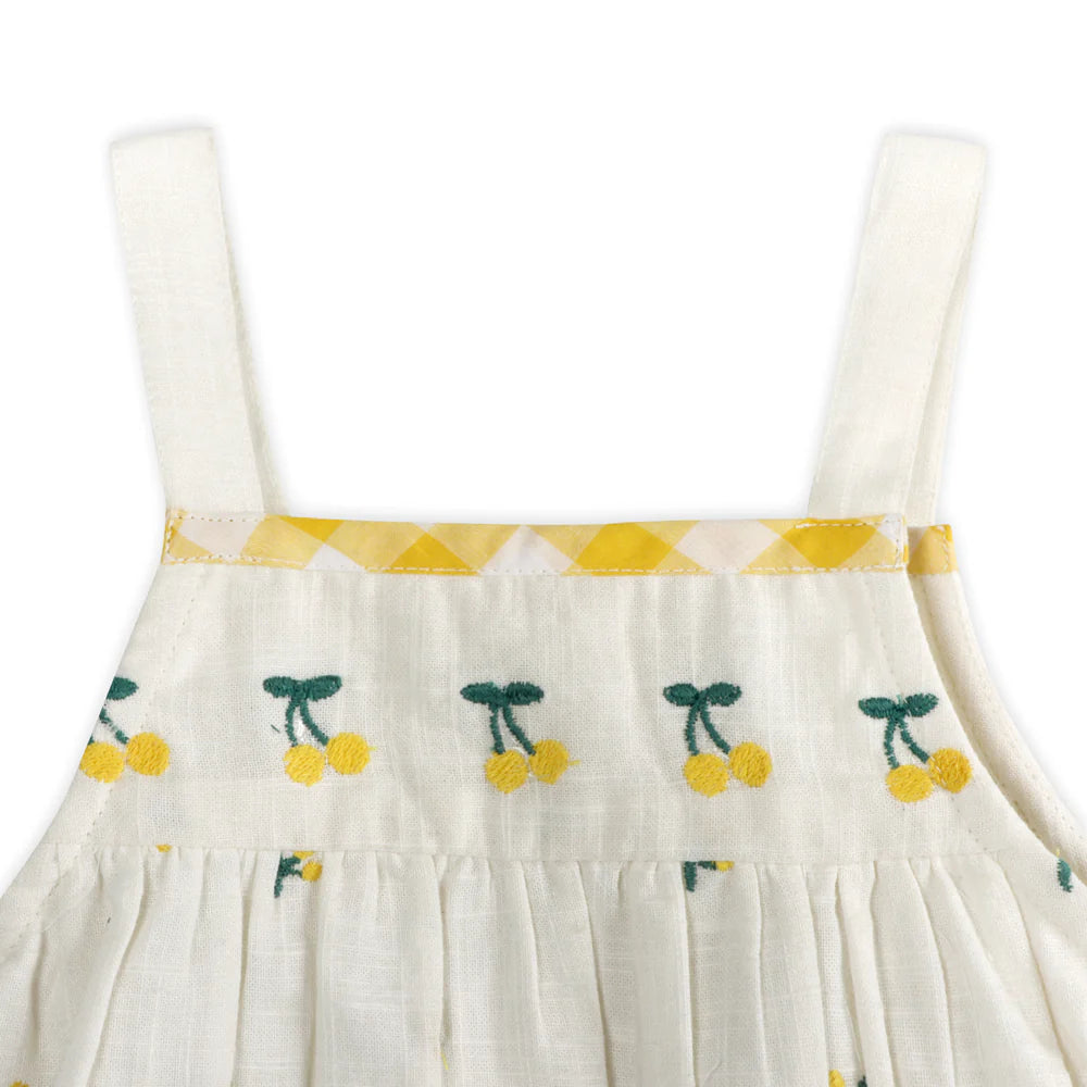 Lulu Embroidered Dress - Natural