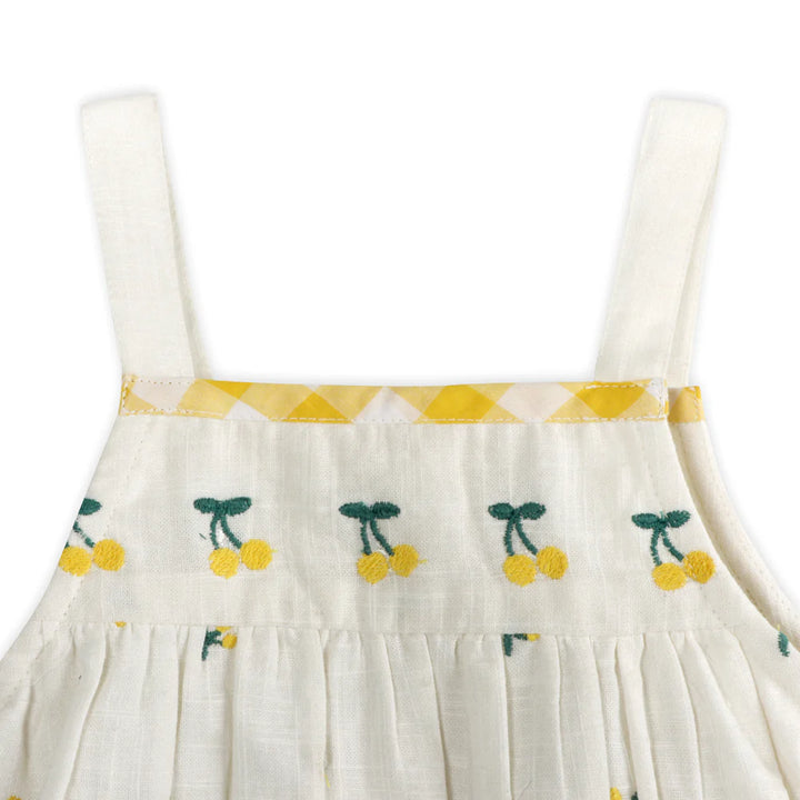 Lulu Embroidered Dress - Natural