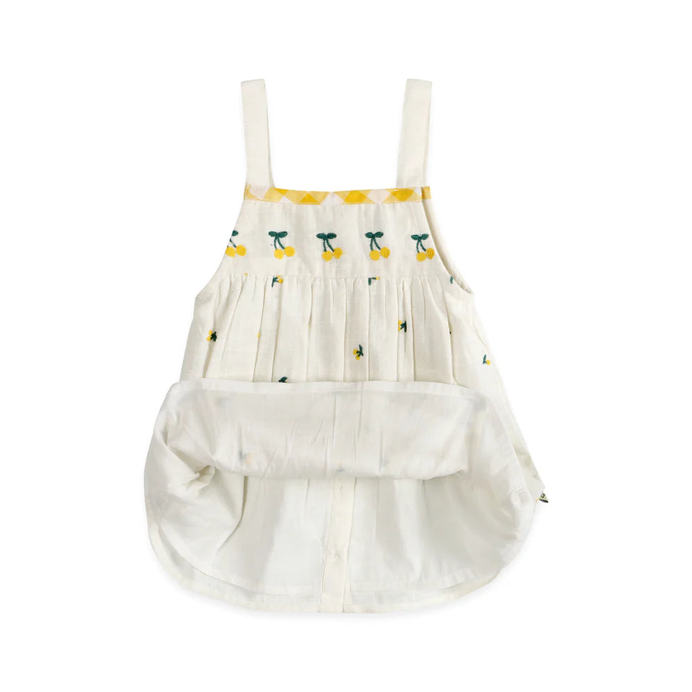 Lulu Embroidered Dress - Natural