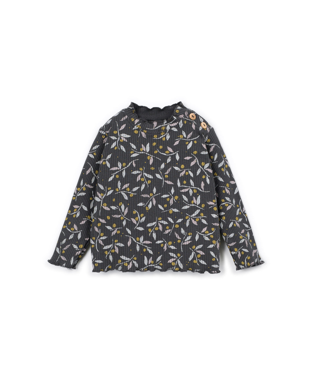 Printed Rib LS T-Shirt - E826G