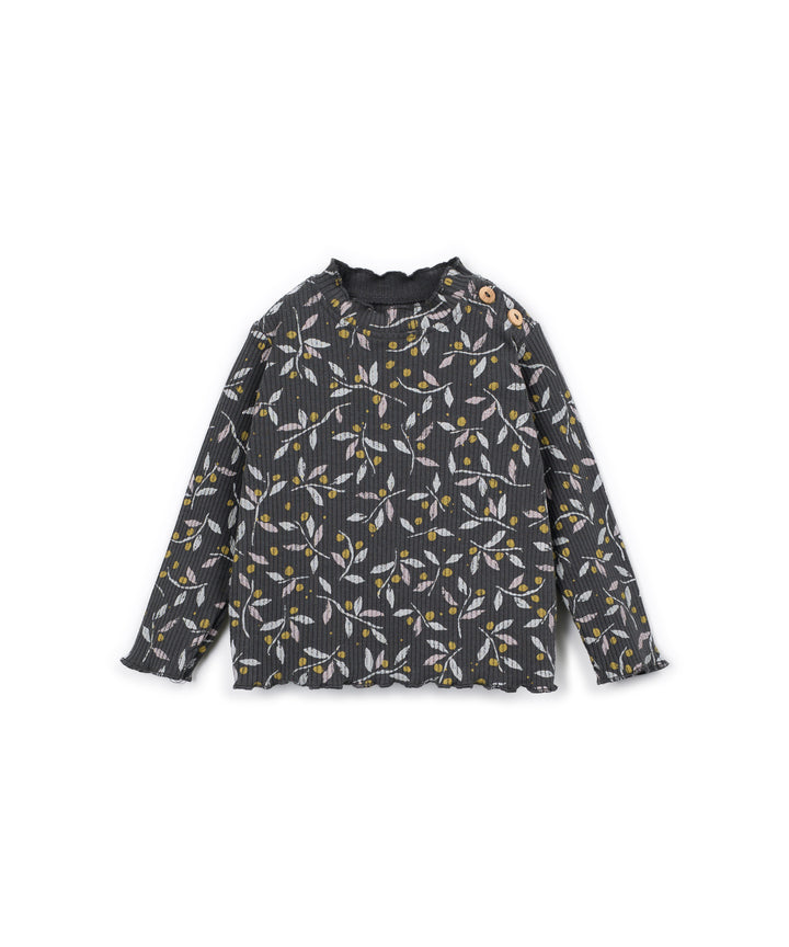 Printed Rib LS T-Shirt - E826G