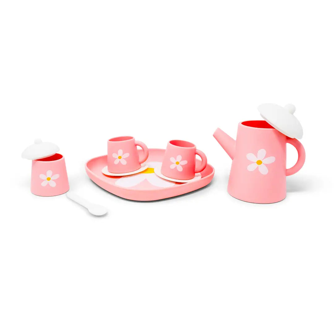Pink Silicone Tea Set Flower Power