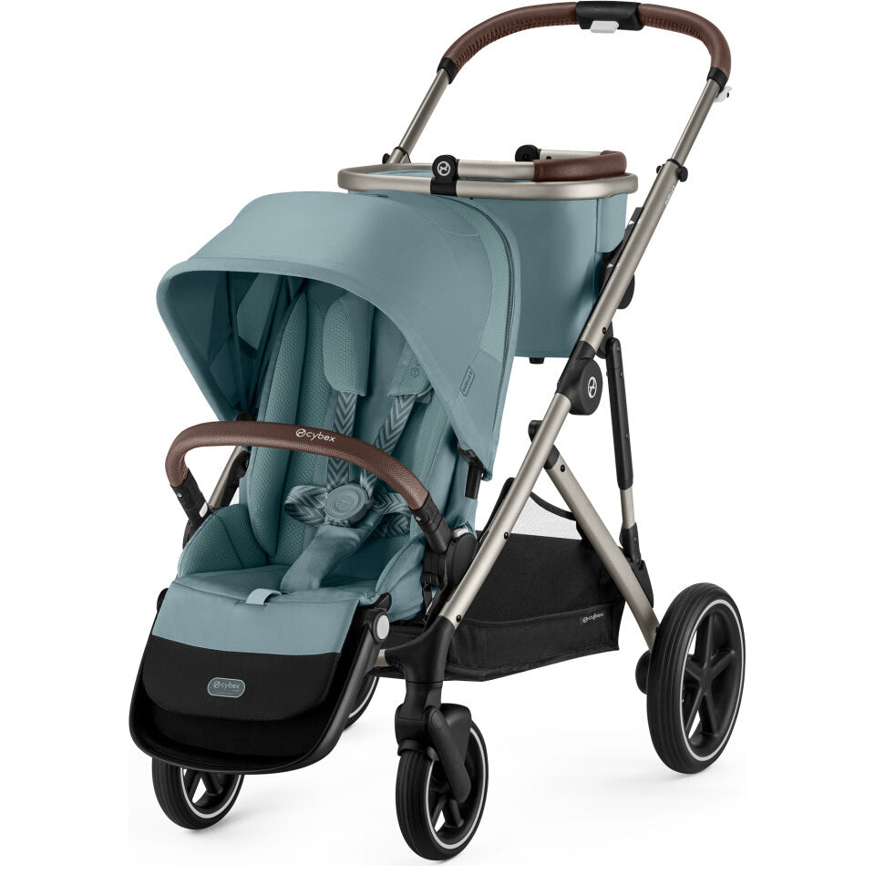 cybex v series Cybex Gazelle S Stroller Taupe Frame with Stormy Blue Seat