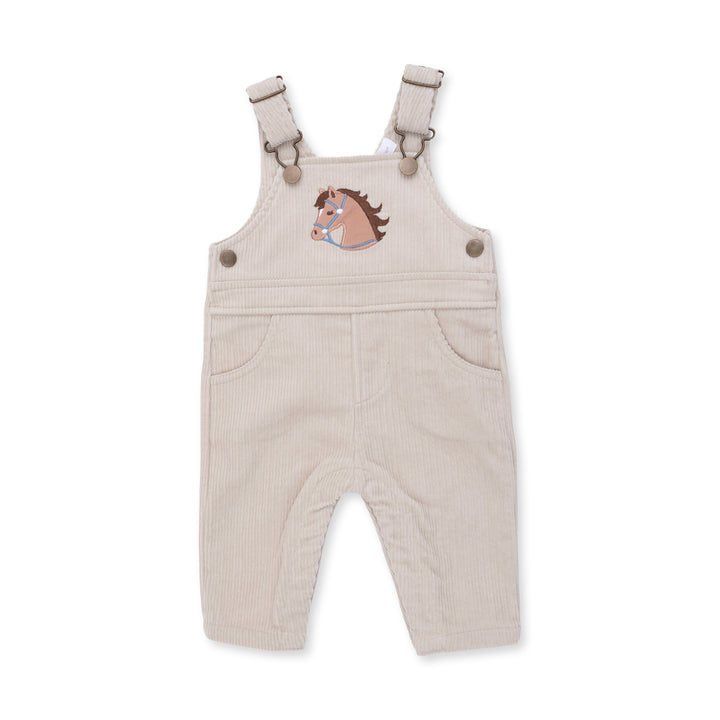 Angel Dear Peyote Corduroy Uni Old School Overall with Horse Applique