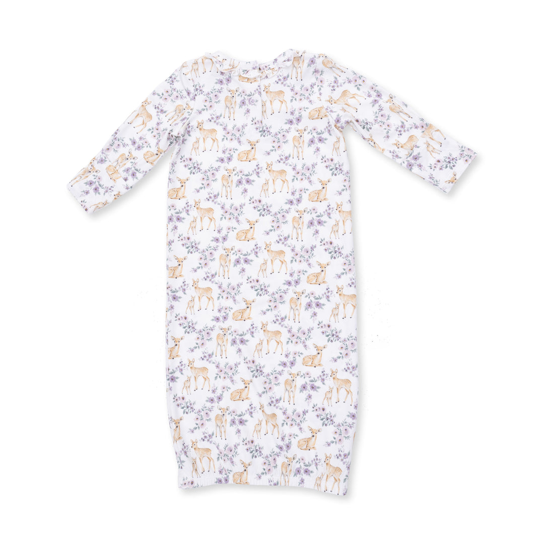Angel Dear Floral Deer Kimono Gown & Knot Headband