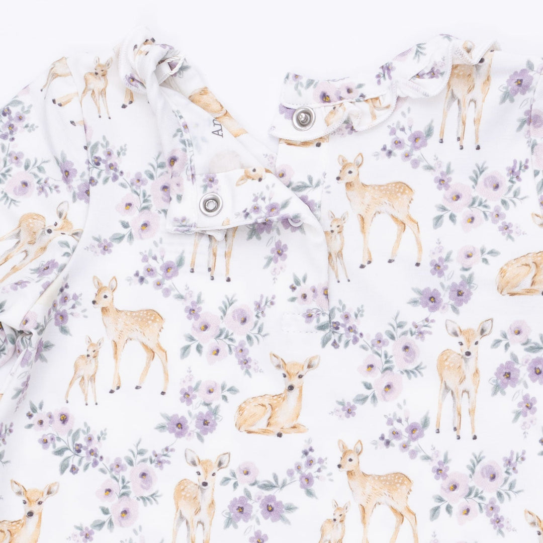 Angel Dear Floral Deer Kimono Gown & Knot Headband