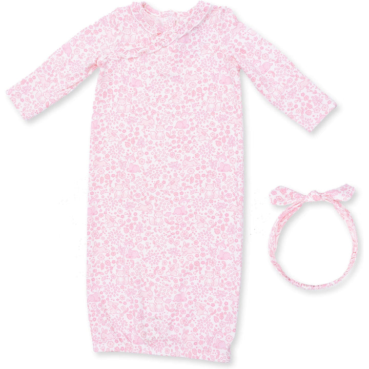 Angel Dear Baby Woodland Kimono Gown & Knot Headband