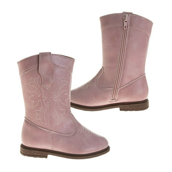 Solid Light Pink Western Boots