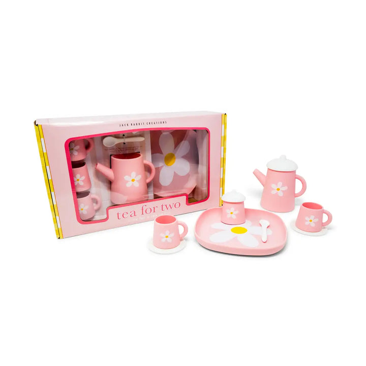 Pink Silicone Tea Set Flower Power