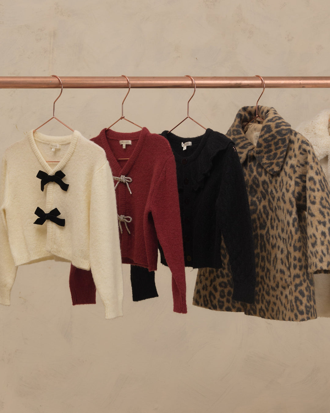 Bow Cardigan - Ruby